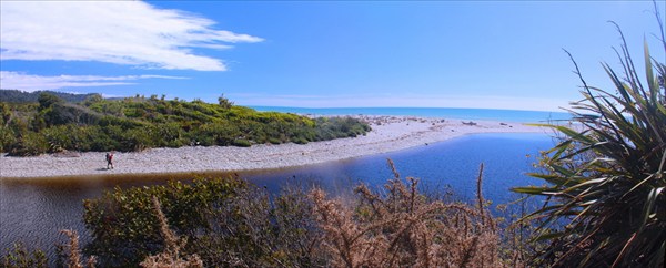 Панорама с Okarito Coastal Walk